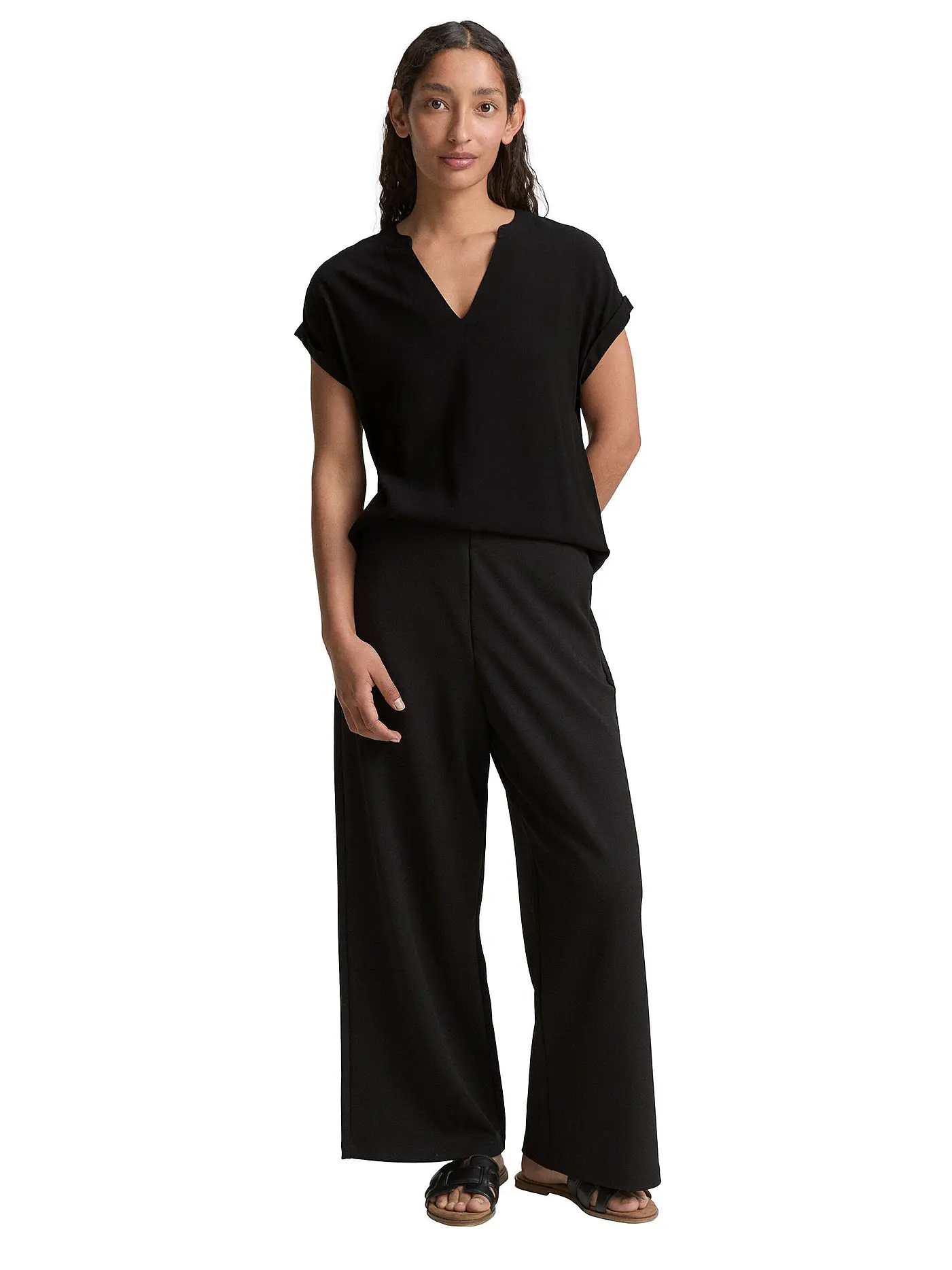 TOM TAILOR | Blusenshirt | schwarz